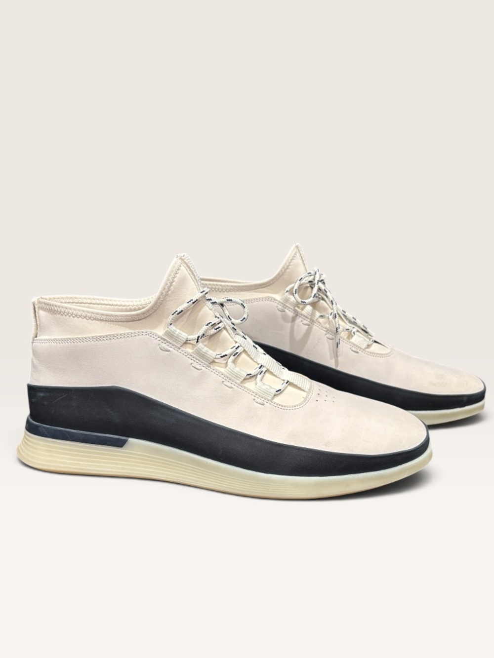 Size 12- Wolf & Shepherd Crossover Mid sneakers Cream and Navy